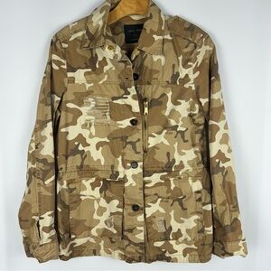 Love Tree Brown Camo Military Utility Jacket